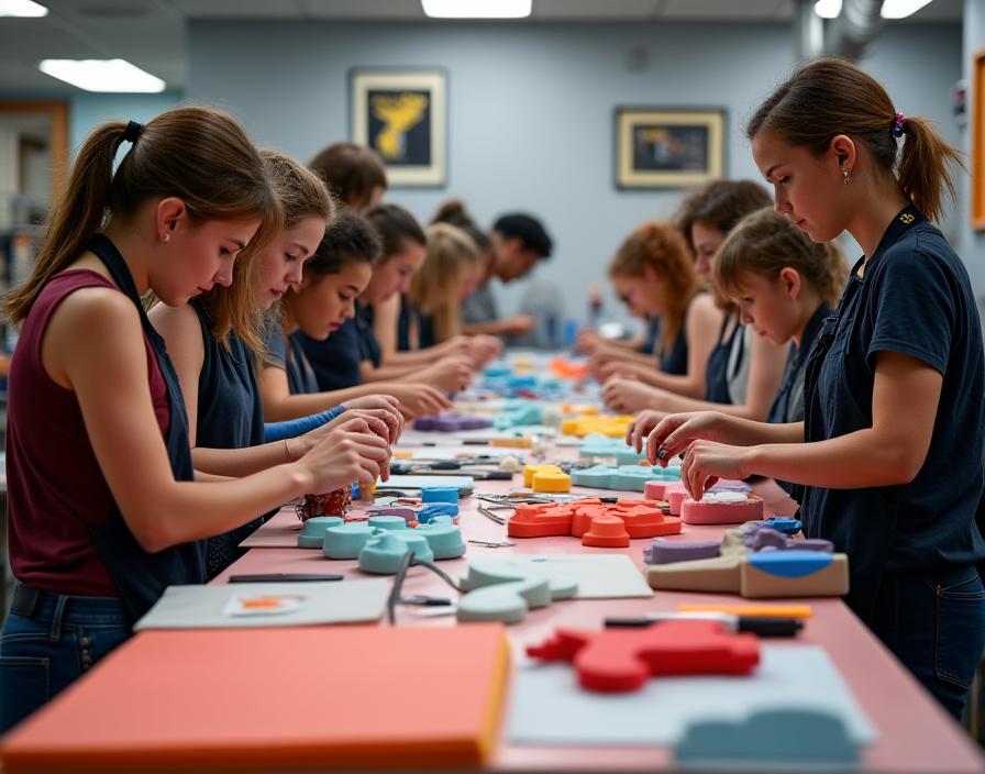 Workshop foam crafting con studenti